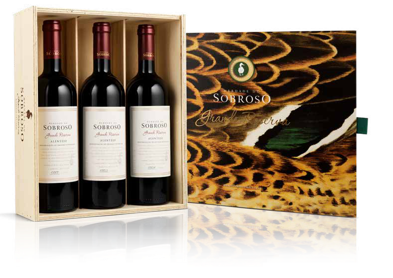 
Herdade do Sobroso Caisse en bois de 3 Grande Reserva Rouge 2021